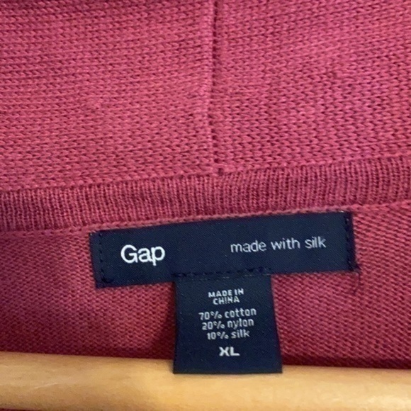GAP SILK RED LONG SLEEVE SWEATER SIZE XL - Picture 2 of 3